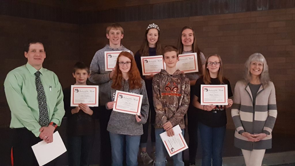 November/December Students of the Month