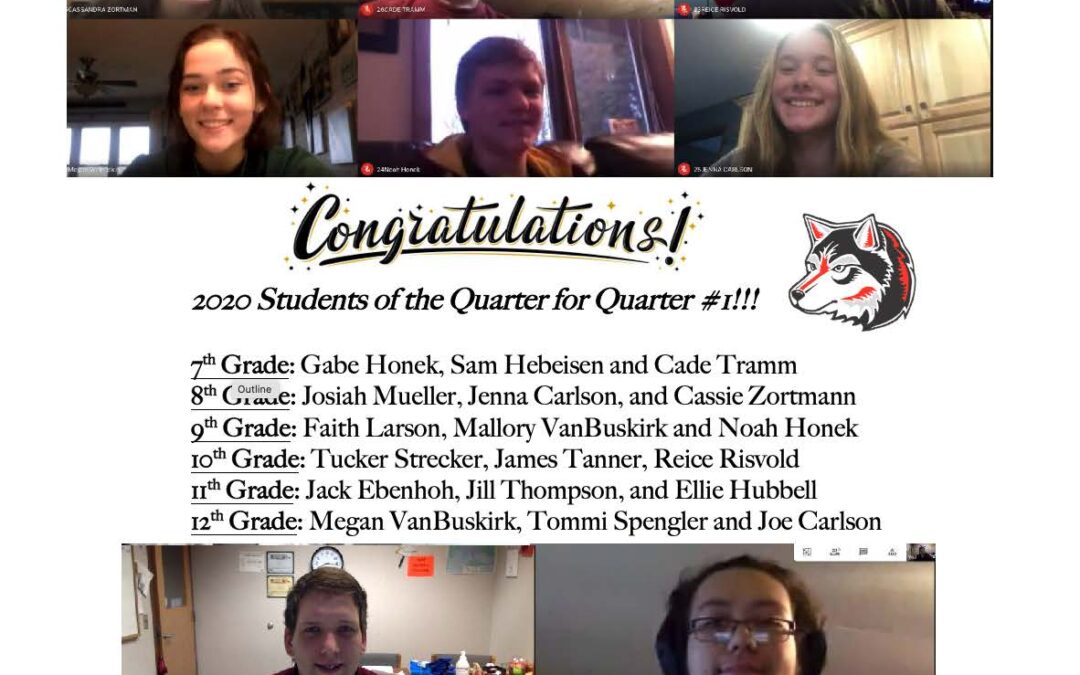 Student of the Quarter – 12/2020